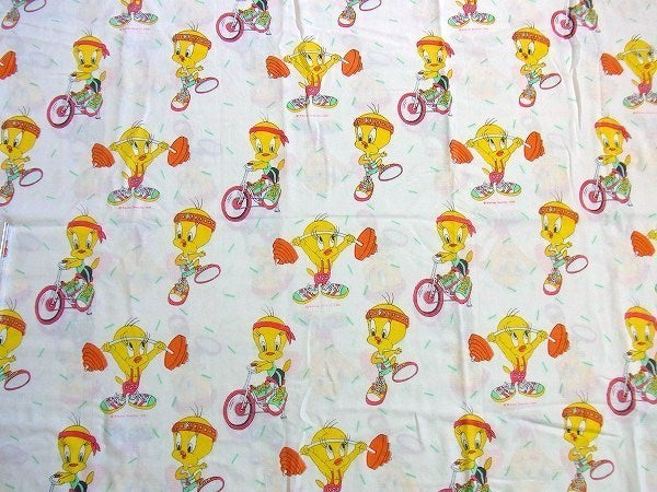 【トゥイーティー】ルーニーテューンズ・80’sユーズドシーツ(フラット) USA