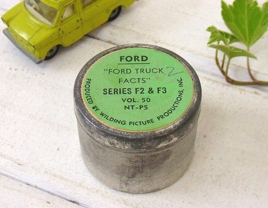 【FORD】フォード トラック・50's自動車部品の小さなヴィンテージ・アルミ容器/パーツ缶