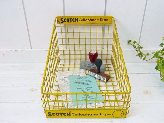 【Scotch/スコッチ】陳列用・ノベルティ・ヴィンテージ・スチール・バスケット USA