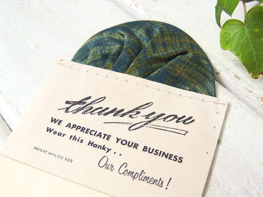 【Old Hickory】グリーン×マスタード・紳士用・ヴィンテージ・ポケットチーフ・アクセサリー③