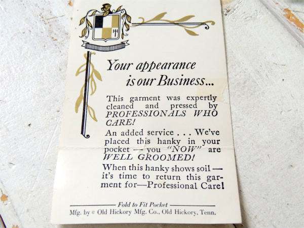 【Old Hickory】グリーン×マスタード・紳士用・ヴィンテージ・ポケットチーフ・アクセサリー③