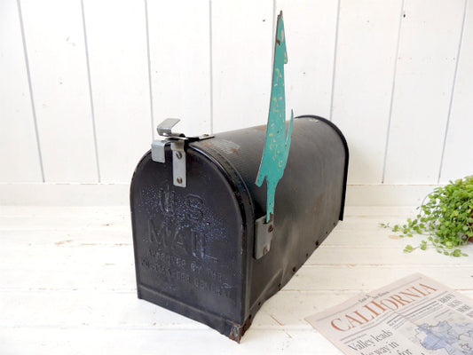 【U.S MAIL】ビッグサイズ!黒色・スチール製・ヴィンテージ・メールボックス ポスト 郵便受け