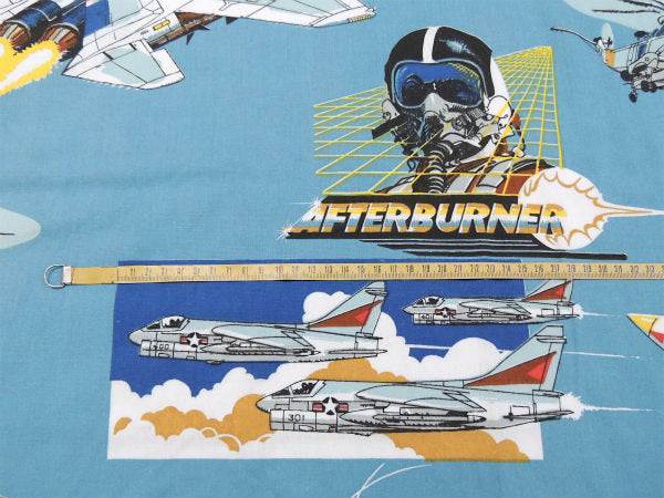 【AFTERBURNER】アフターバーナー・戦闘機・80'sヴィンテージ・ユーズドシーツ(フラット)