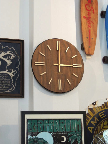 【Seth Thomas】ミッドセンチュリー・ウッド柄・60~70s・ビンテージ・クロック・掛け時計