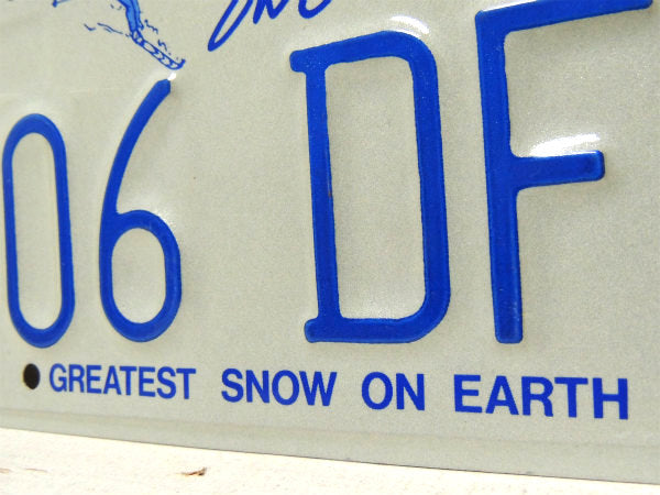 【ユタ州・スキー柄・Ski】706 DFF・ヴィンテージ ・ナンバープレート・USA・1980
