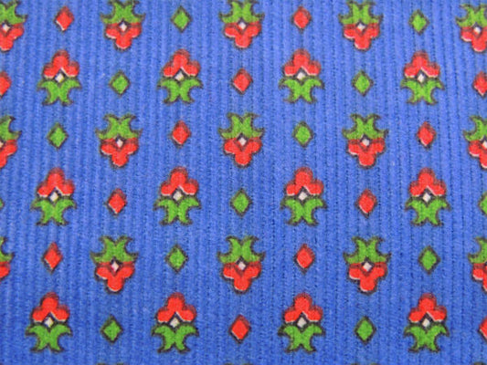 小花柄・コーデュロイ素材・デッドストック・ヴィンテージ・ファブリック/生地/テキスタイル/47×55