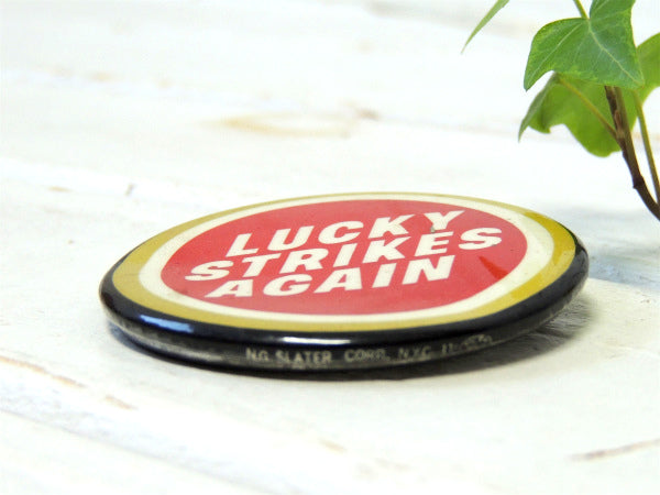 【ラッキーストライク】インパクトあるパッケージ・煙草メーカー・ヴィンテージ・缶バッジ・USA
