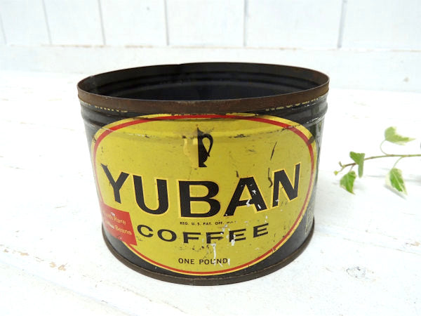 YUBAN・COFFEE ユーバン・ティン製・ヴィンテージ・コーヒー缶・USA・カリフォルニア