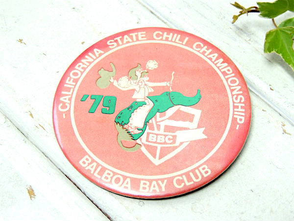 1979【CALIFORNIA STATE CHILI】ヴィンテージ・缶バッジ・USA・アクセサリー