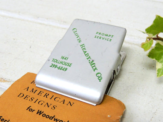 アルミ製・ノベルティ・マグネット付き・ヴィンテージ・クリップ/ペーパークリップ
