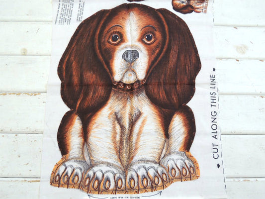 【ビーグル犬】ピロードール・デッドストック・ヴィンテージ・パネル生地/ファブリック/ぬいぐるみ