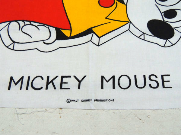 【ミッキーマウス】ぬいぐるみ・ピロードール・デッドストック・ヴィンテージ・パネル生地/ファブリック