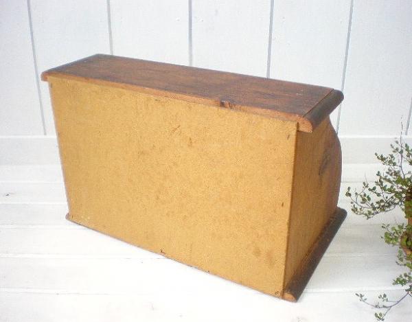 木製　アンティーク・ブレッドケース・トールペイント　USA