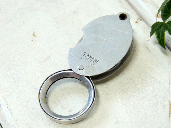 【方位磁石・ルーペ・COMET】ヴィンテージ・コンパス・キーホルダー/虫眼鏡/JAPAN/里帰り