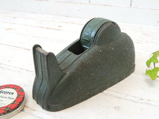 【Scotch/スコッチ】緑色・アイアン製・アンティーク・テープディスペンサー・テープカッターOLD