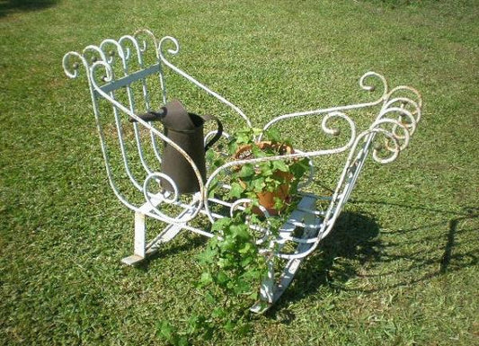 ガーデニング・ゆらゆら揺れるアイアン製・アンティーク・ガーデンラック USA