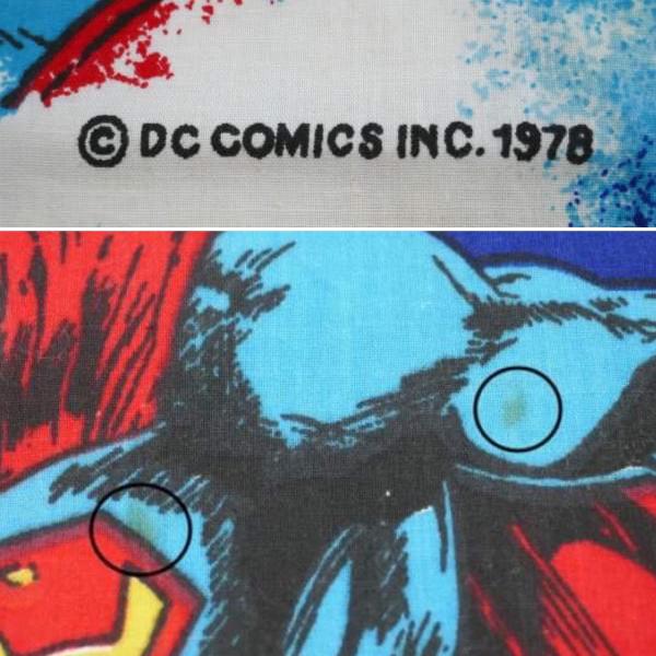 スーパーマン SUPERMAN アメコミ ヒーロー 70's ヴィンテージ 生地 ファブリック
