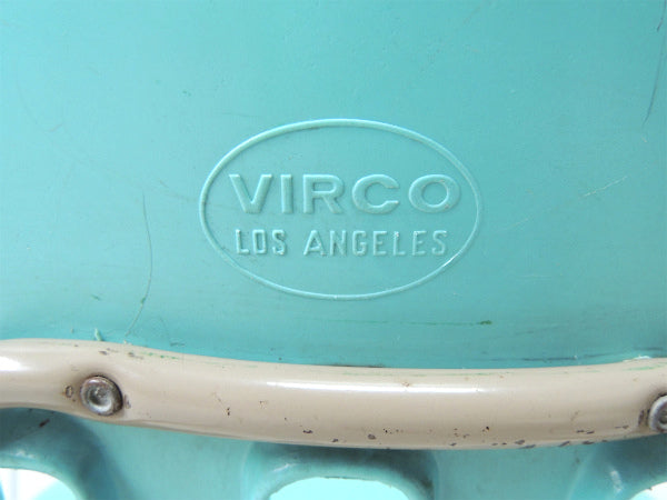 【VIRCO】ヴァルコ・ロサンゼルス製・水色のヴィンテージ・スクールチェア/子供イス USA
