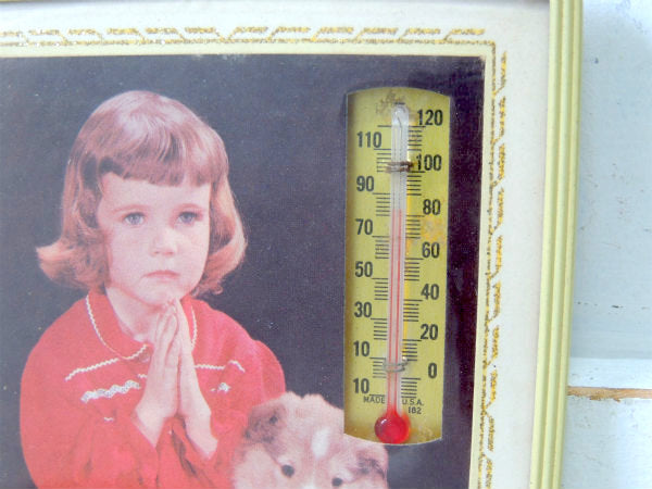 Dalo's 赤毛の少女&子犬・ヴィンテージ・温度計・サーモメーター・ウォールデコ・壁飾り