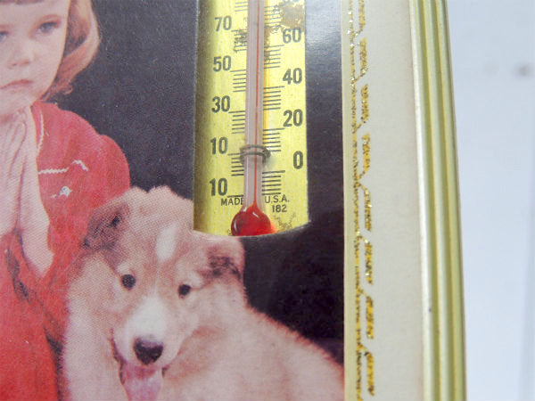 Dalo's 赤毛の少女&子犬・ヴィンテージ・温度計・サーモメーター・ウォールデコ・壁飾り