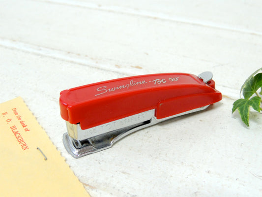 【Swingline Tot 50】レッドカラー・小さなヴィンテージ・ホッチキス・ステープラー・文具