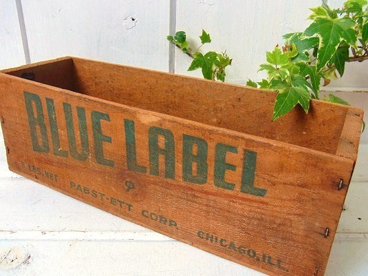 【BLUE LABEL】木製・アンティーク・チーズボックス/木箱 USA