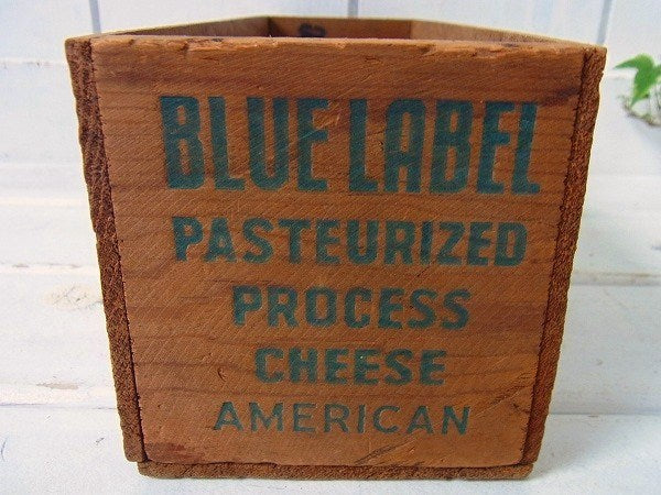 【BLUE LABEL】木製・アンティーク・チーズボックス/木箱 USA