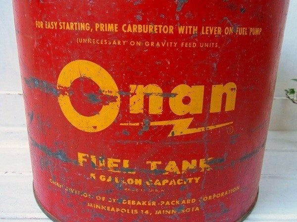 【Onan】5ガロン・ヴィンテージ・OLDガソリンタンク/燃料タンク/オイル缶　USA
