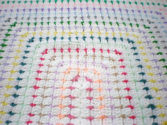 手編みニット・ブランケット/ひざ掛け USA