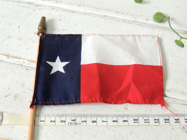 【1星・テキサス州旗】木製ポール付き・ヴィンテージ・ローンスター・州旗・フラッグ