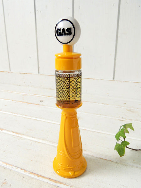 AVON・エイボン GAS・イエロー・ガスポンプ・ビンテージ・ローションボトル・瓶 USA ガレージ