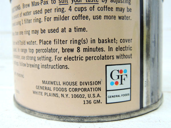 MAX-PAX コーヒーフィルター・ヴィンテージ・ティン缶・ブリキ缶・ガーデニング USA
