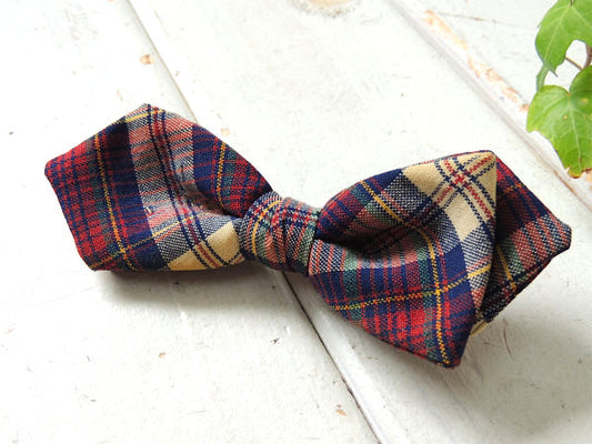 ORMOND N.Y.C. タータンチェック柄・ビンテージ・蝶ネクタイ・ボウタイ・古着 USA