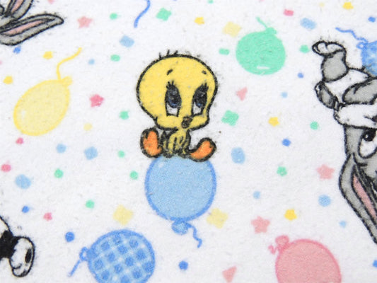 【ベビー・ルーニーテューンズ】トゥイーティー&バッグスバニー・風船柄ヴィンテージ・ベビーブランケット