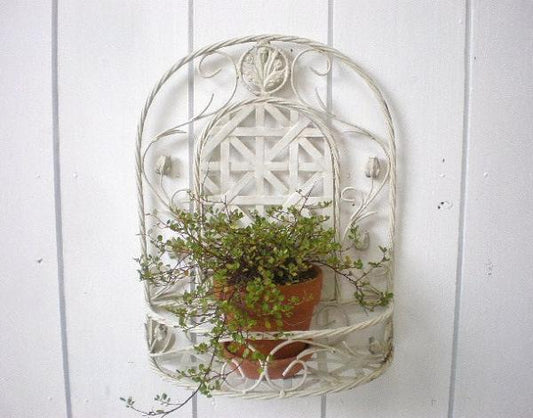 ガーデニング・壁掛けヴィンテージ・ハンギングバスケット/ウォールラック USA