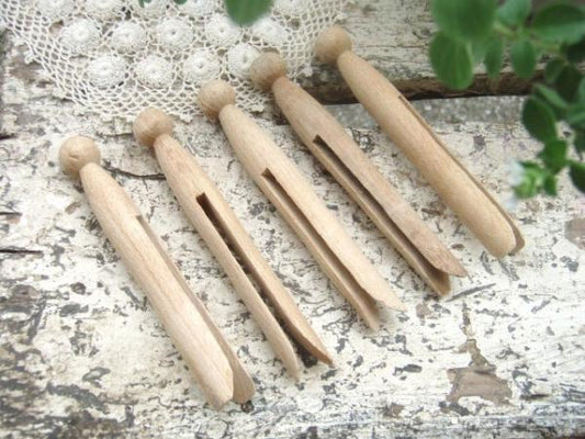 USA アンティークの古い洗濯バサミ(5個)