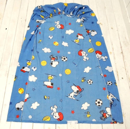【スヌーピー】アメフト&サッカー&野球のスポーツ柄・ベビーサイズ・ユーズドシーツ(ボックスタイプ)