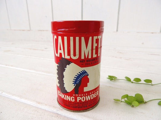 【CALUMET】インディアン柄・デッドストック未使用・ヴィンテージ・ティン缶/パウダー缶