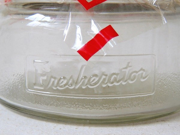 【Fresherator】デッドストック・ラベル付き・ヴィンテージ・ガラスジャー/保存容器/ガラス瓶