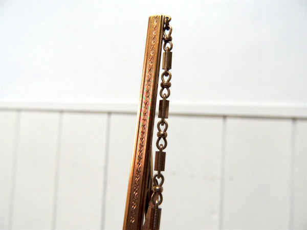 【細かなデザイン・HICKOK・USA・10K】アンティーク&ヴィンテージ・タイピン・タイバー