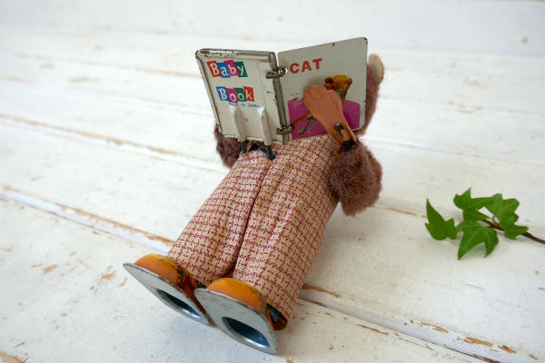 【Reading Bear】本を読むクマ・50'sヴィンテージ・ドール・人形・ブリキ玩具・おもちゃ