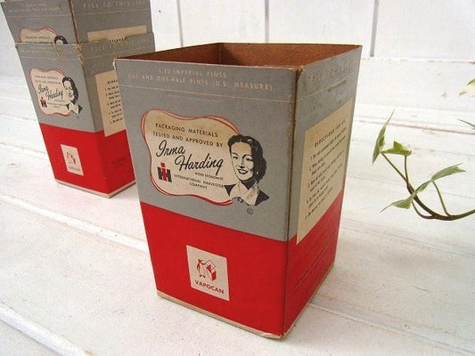 【VAPOCAN】デッドストック・紙製・50'sヴィンテージ・フリーザーコンテナ/保存容器 USA