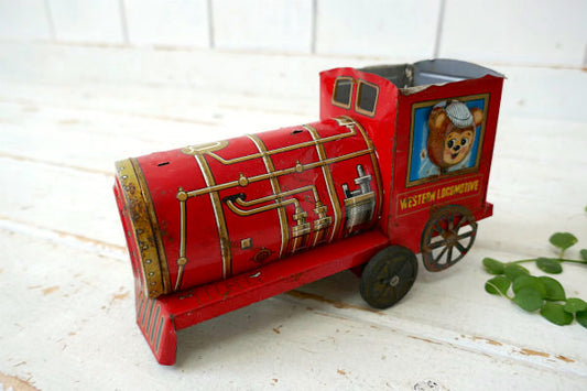 Western Locomotive ジャンク品・クマ・ブリキ玩具・ビンテージ・機関車・TOY
