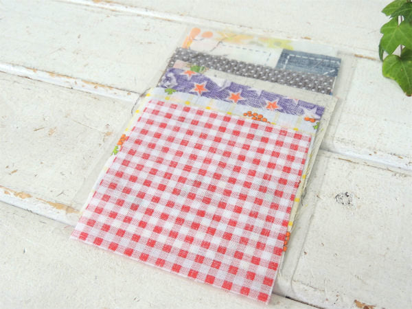 花柄&ヨット柄etc・ヴィンテージ・ファブリック・10cm角・はぎれ7枚セット/生地