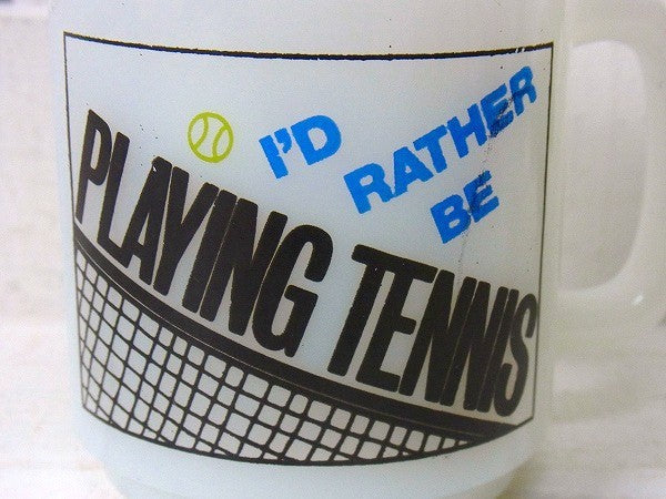 【グラスベイク】PLAYING TENNIS・テニス・ヴィンテージ・マグカップ・USA