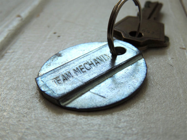 【TEAM MECHANI】プラグ用ツール・ヴィンテージ・測定工具・キーホルダー・鍵2本付き・USA
