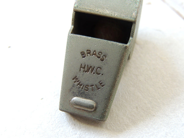 BRASS HWC WHISTLE 1970s  ヴィンテージ・メタル製・ホイッスル・キーホルダー