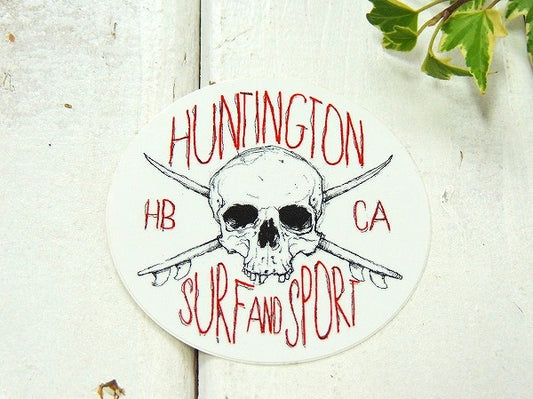 【ハンティントン サーフ&スポーツ/スカル&ドクロ柄】サーフショップ・カリフォルニア限定・ステッカー