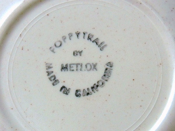 【Metlox Poppytrail】ジオメトリック柄・50’sヴィンテージ・カップ&ソーサ/C&S