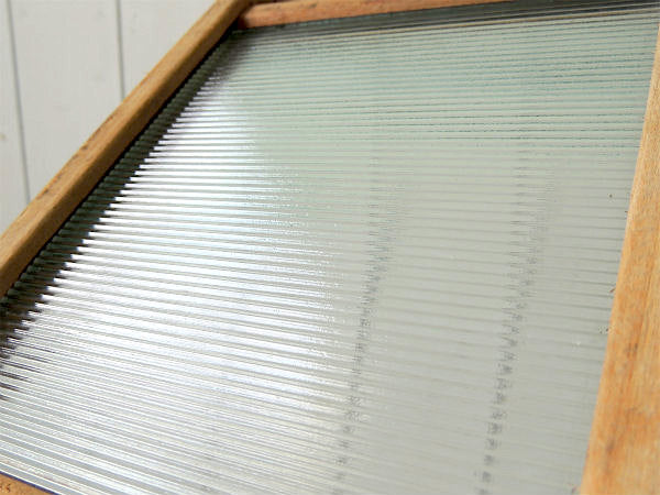 USA・木製×ガラス製 アンティーク・ウォッシュボード・洗濯板・オールドスタイル